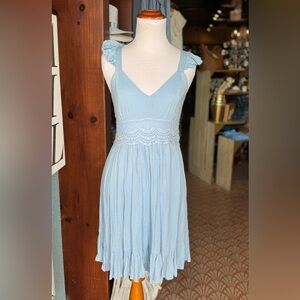 Sincerely Jules Light Blue Ruffle Dress